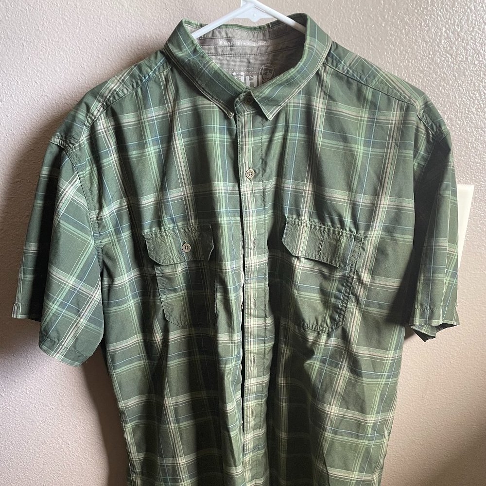 Kuhl RESPONSE Short Sleeve - Green/Tan Plaid (XL)